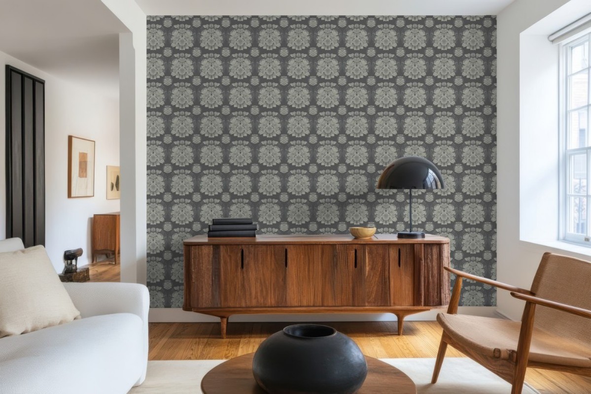 Picture of Fargesammensetning Damask in Green - 1032301-03 - 04815-01